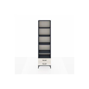 Arges Dolap 5 Raflı 2 Çekmeceli 60x30x221 Antrasit-aytaşı