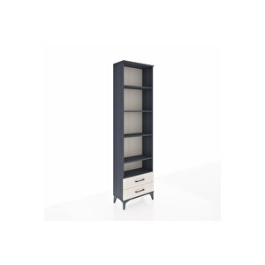 Arges Dolap 5 Raflı 2 Çekmeceli 60x30x221 Antrasit-aytaşı