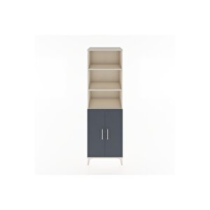 Hyperion Dolap 4 Raflı 2 Kapaklı 60x44x195 Aytaşı-antrasit