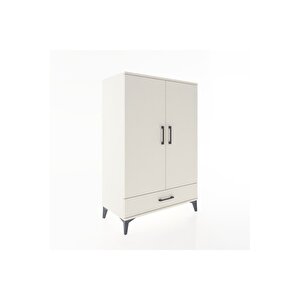 Hyperion Dolap Tek Raflı Tek Çekmeceli Tek Askılı 88x44x134 Aytaşı-aytaşı