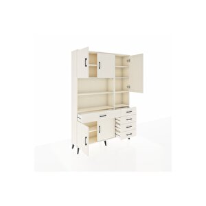 Arges Gardrop 9 Raflı 5 Çekmeceli 5 Kapaklı 132x30x195 Aytaşı-aytaşı