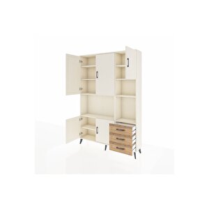 Arges Dolap 9 Raflı 3 Çekmeceli 5 Kapaklı 132x30x195 Aytaşı-aytaşı/çam