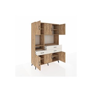 Hyperion Dolap 9 Raflı 3 Çekmeceli 6 Kapaklı 132x44x195 Çam-çam/aytaşı