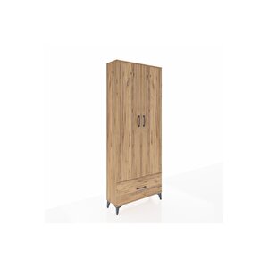 Arges Dolap 2 Raflı Tek Çekmeceli Tek Askılı 88x30x221 Çam-çam