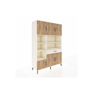 Hyperion Dolap 10 Raflı Tek Çekmeceli 6 Kapaklı 132x44x195 Aytaşı-çam/aytaşı