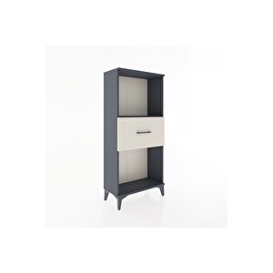 Hyperion Dolap Tek Raflı Tek Çekmeceli 60x44x134 Antrasit-aytaşı