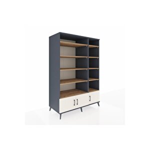 Kronos Dolap 10 Raflı 3 Kapaklı 132x59x195 Antrasit-aytaşı/çam