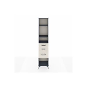 Arges Dolap 3 Raflı 3 Çekmeceli 44x30x221 Antrasit-aytaşı