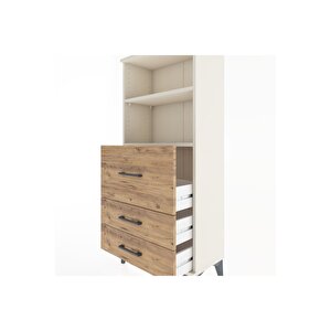 Hyperion Dolap 2 Raflı 3 Çekmeceli 60x44x134 Aytaşı-çam