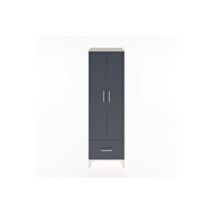 Hyperion Dolap 5 Raflı Tek Çekmeceli 2 Kapaklı 60x44x195 Aytaşı-antrasit
