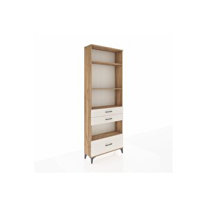 Arges Dolap 4 Raflı 3 Çekmeceli 88x30x243 Çam-aytaşı