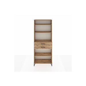 Arges Dolap 4 Raflı 2 Çekmeceli 88x30x221 Çam-çam