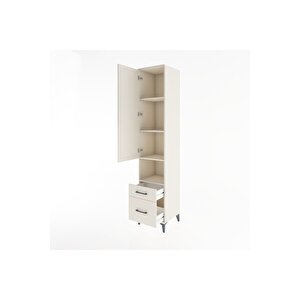 Hyperion Dolap 4 Raflı 2 Çekmeceli Tek Kapaklı 44x44x221 Aytaşı-aytaşı