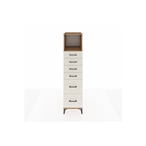 Kronos Dolap Tek Raflı 6 Çekmeceli 44x59x182 Çam-aytaşı