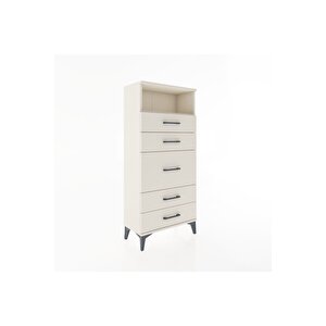 Hyperion Dolap Tek Raflı 5 Çekmeceli 60x44x134 Aytaşı-aytaşı