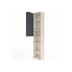 Arges Dolap 5 Raflı Tek Kapaklı 44x30x221 Aytaşı-antrasit