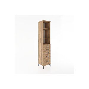 Hyperion Dolap 3 Raflı 5 Çekmeceli 44x44x221 Çam-çam