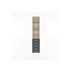 Hyperion Dolap 3 Raflı 5 Çekmeceli 44x44x221 Aytaşı-antrasit