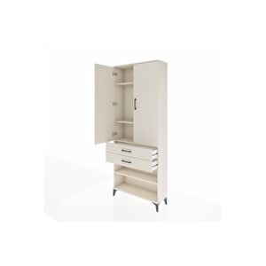 Arges Dolap 4 Raflı 2 Çekmeceli 2 Kapaklı 88x30x221 Aytaşı-aytaşı