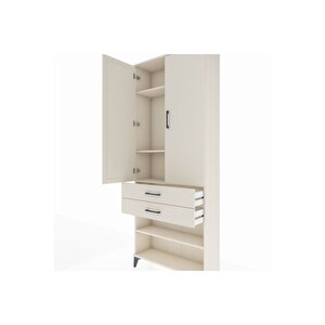 Arges Dolap 4 Raflı 2 Çekmeceli 2 Kapaklı 88x30x221 Aytaşı-aytaşı