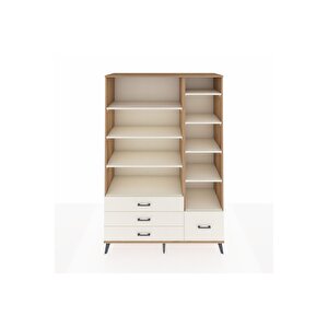 Hyperion Gardrop 9 Raflı 4 Çekmeceli  132x44x195 Çam-aytaşı