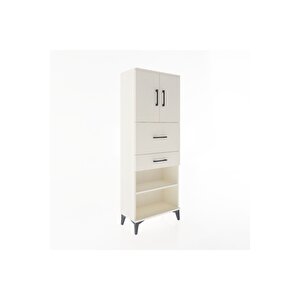 Arges Dolap 3 Raflı 2 Çekmeceli 2 Kapaklı 60x30x163 Aytaşı-aytaşı