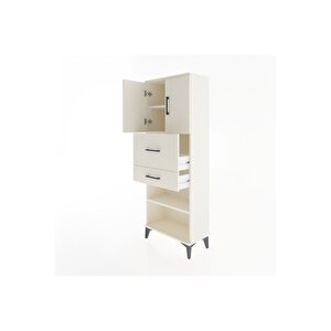 Arges Dolap 3 Raflı 2 Çekmeceli 2 Kapaklı 60x30x163 Aytaşı-aytaşı