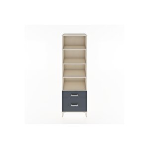 Hyperion Dolap 4 Raflı 2 Çekmeceli 60x44x195 Aytaşı-antrasit