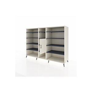 Kronos Dolap 12 Raflı Tek Kapaklı  220x59x163 Aytaşı-aytaşı/antrasit