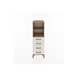 Hyperion Dolap 2 Raflı 4 Çekmeceli 44x44x134 Çam-aytaşı