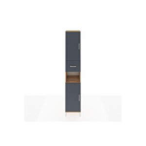Hyperion Dolap 5 Raflı Tek Çekmeceli 2 Kapaklı 44x44x243 Çam-antrasit