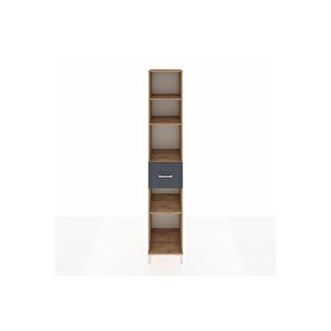 Hyperion Dolap 4 Raflı Tek Çekmeceli 44x44x243 Çam-antrasit