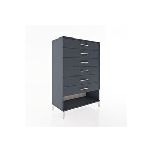 Hyperion Dolap 6 Çekmeceli 88x44x134 Antrasit-antrasit