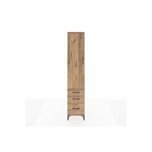 Arges Dolap 4 Raflı 3 Çekmeceli Tek Kapaklı 44x30x221 Çam-çam