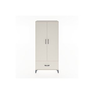 Hyperion Dolap 3 Raflı Tek Çekmeceli Tek Askılı 88x44x195 Aytaşı-aytaşı