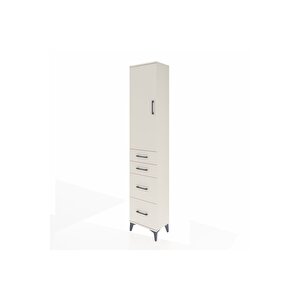 Arges Dolap 3 Raflı 4 Çekmeceli Tek Kapaklı 44x30x221 Aytaşı-aytaşı