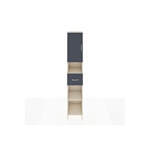 Hyperion Dolap 5 Raflı Tek Çekmeceli Tek Kapaklı 44x44x243 Aytaşı-antrasit