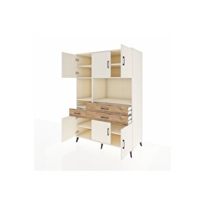 Kronos Dolap 9 Raflı 3 Çekmeceli 6 Kapaklı 132x59x195 Aytaşı-aytaşı/çam