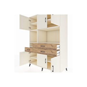 Kronos Dolap 9 Raflı 3 Çekmeceli 6 Kapaklı 132x59x195 Aytaşı-aytaşı/çam