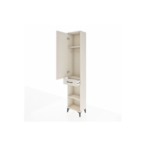 Arges Dolap 3 Raflı Tek Çekmeceli Tek Askılı 44x30x221 Aytaşı-aytaşı