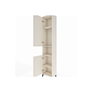 Arges Dolap 4 Raflı 2 Kapaklı Tek Askılı 44x30x221 Aytaşı-aytaşı