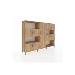 Hyperion Dolap 10 Raflı 9 Kapaklı 220x44x163 Çam-çam