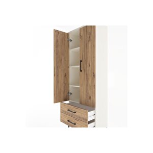 Arges Dolap 4 Raflı 2 Çekmeceli 2 Kapaklı 60x30x163 Aytaşı-çam