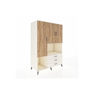 Kronos Dolap 6 Raflı 3 Çekmeceli 3 Kapaklı 132x59x195 Aytaşı-çam/aytaşı