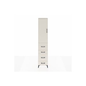 Arges Dolap 3 Raflı 4 Çekmeceli Tek Kapaklı 44x30x221 Aytaşı-aytaşı