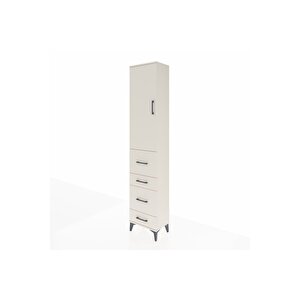 Arges Dolap 3 Raflı 4 Çekmeceli Tek Kapaklı 44x30x221 Aytaşı-aytaşı