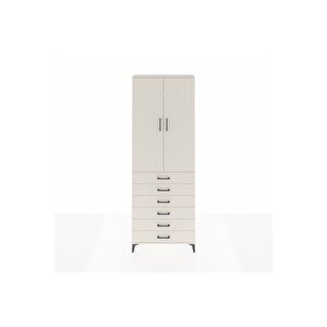 Arges Dolap 3 Raflı 6 Çekmeceli 2 Kapaklı 88x30x243 Aytaşı-aytaşı