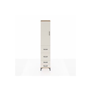 Arges Dolap 2 Raflı 4 Çekmeceli Tek Askılı 44x30x221 Çam-aytaşı