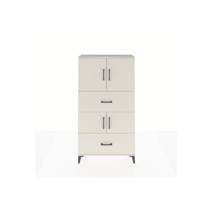 Arges Dolap 3 Raflı 2 Çekmeceli 4 Kapaklı 88x30x163 Aytaşı-aytaşı