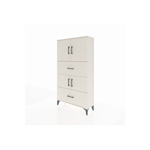 Arges Dolap 3 Raflı 2 Çekmeceli 4 Kapaklı 88x30x163 Aytaşı-aytaşı